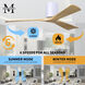 Atlas Irene-3H 72 inch Gloss White with Light Maple Tone Blades Flush Mount Paddle Fan